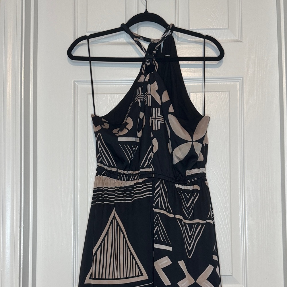 Express Maxi Black and Tan Dress